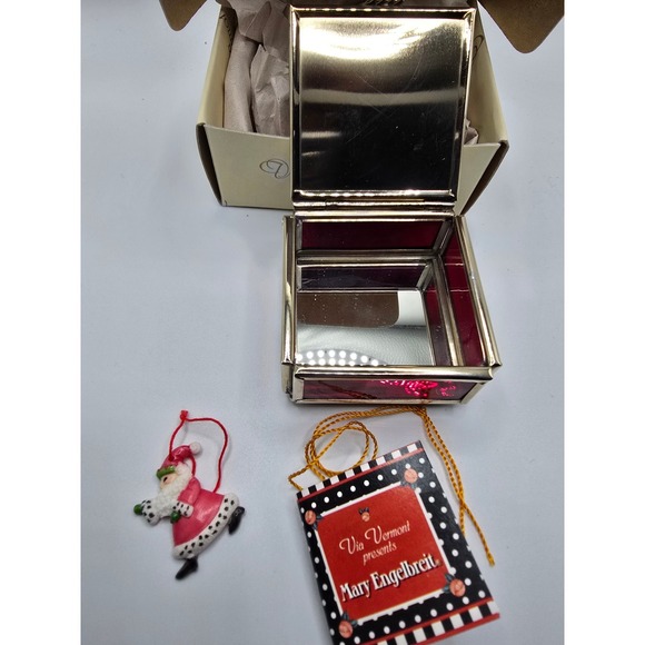Mary Engelbreit Santa With Pipe Trinket Box Figurine Christmas Collectible#172 - Picture 2 of 6